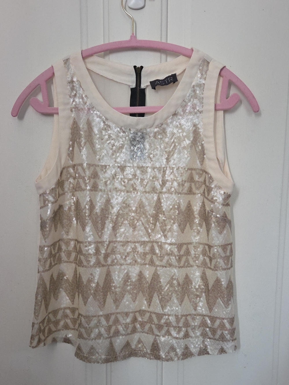 ASTR Sequin Sheer Tank